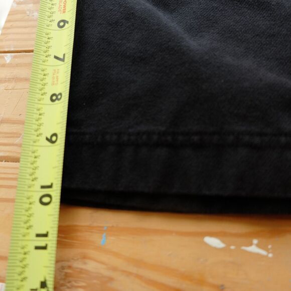 Athleta Farallon Bermuda Shorts Women Sz 16‎ Tall Black  Cotton Knit Drawstring - Picture 9 of 11